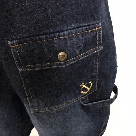 Disney Pooh Bear Piglet Denim Overalls Embroidered - Picture 7 of 9